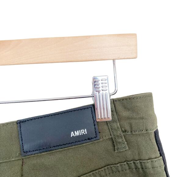 Amiri Green Black Distressed Button Fly Jeans Sz 36 - Picture 7 of 8